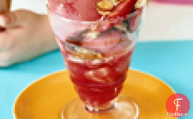 Helados de Fresa con Prosecco Sabayon