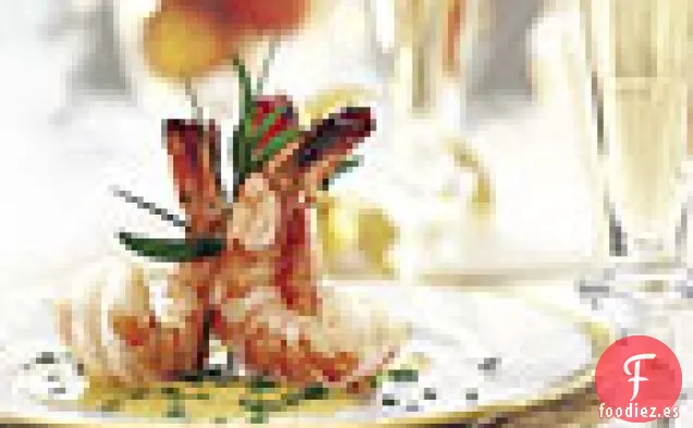 Camarones Marinados con Champán Beurre Blanc