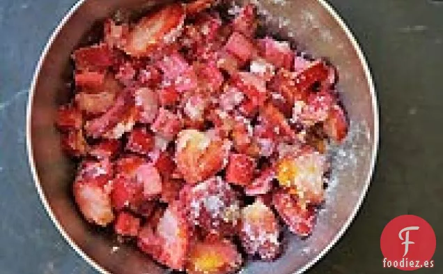 Pastel de Ruibarbo de Fresa