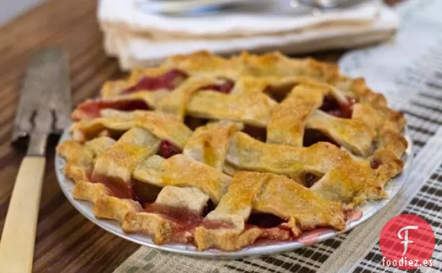 Recetas Clásicas De Pastel De Ruibarbo De Fresa De La Cocina