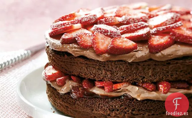 Tarta de Fresa de Doble Chocolate
