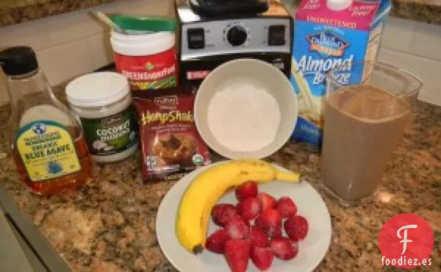 Receta de Batido de Plátano y Fresa con Chocolate