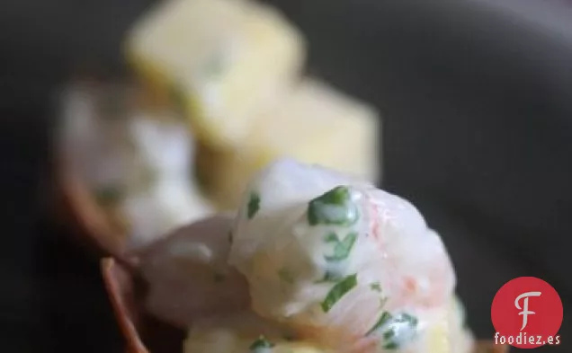 Mini Tazas de Camarones y Mango