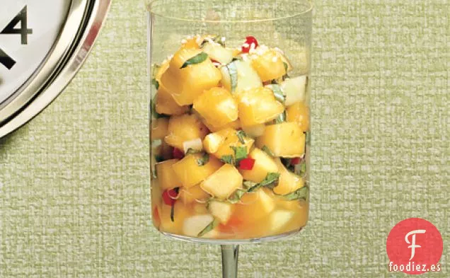 Piña, Mielada y Mango con Jengibre y Hierbas Frescas