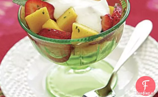 Fresas Y Mangos Con Azúcar De Menta