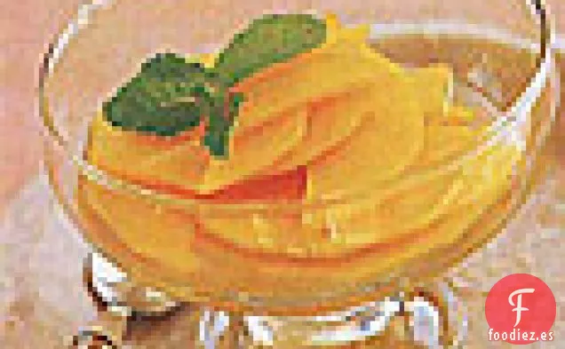 Mango en Jarabe de Jengibre y Menta