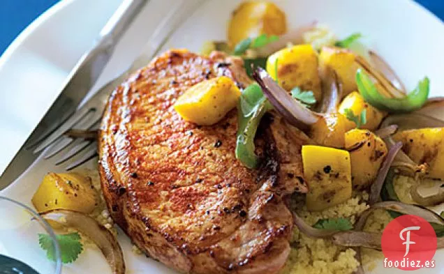 Chuletas de Cerdo con Mango y Pimentón