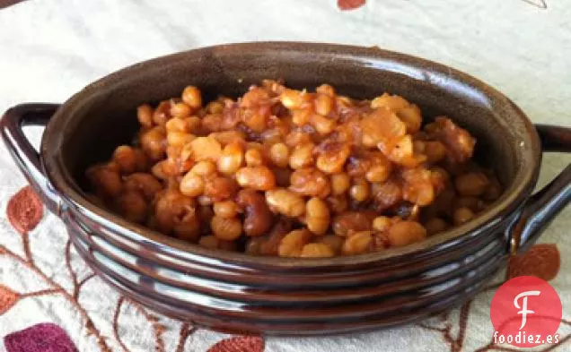 Frijoles Horneados de Cocción Lenta de Mango Bourbon