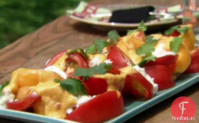 Ensalada Caprese con Aderezo de Mango Asado