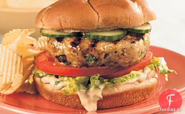 Hamburguesas de Pavo Tailandés con Mayonesa de Mango