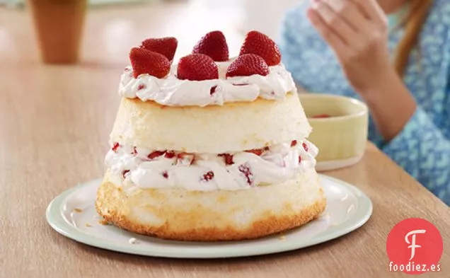 Pastel de Ángel de Fresa
