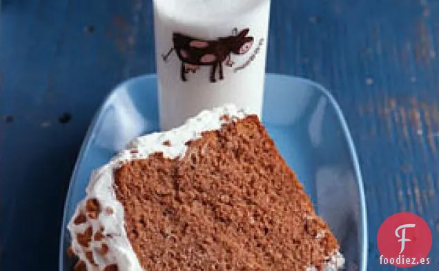 Pastel de Ángel de Chocolate con Tapa de Caramelo