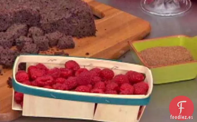 Comida de Ángel de Chocolate y Parfait de Frambuesa