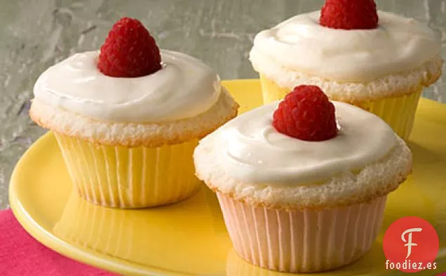 Cupcakes de Ángel con Limón y Frambuesa