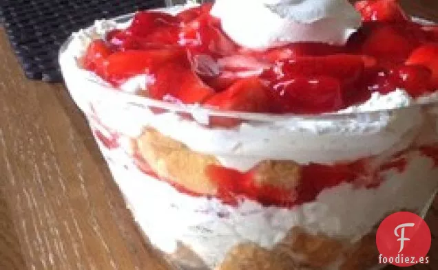 Postre de Comida de Ángel de Fresa