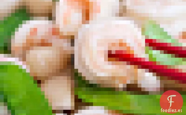 Camarones Salteados Chinos Con Guisantes De Nieve