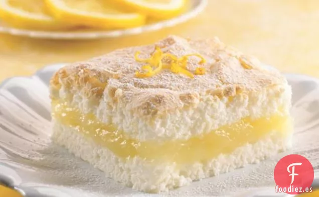 Cuadrados de Pastel de Comida de Ángel de Limón