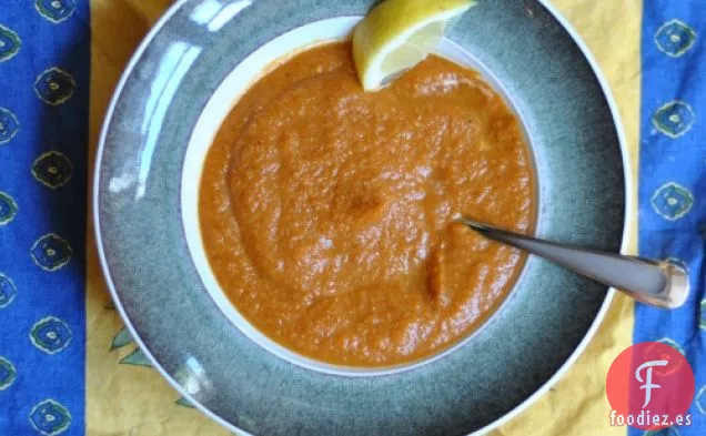 Camarones Asados con Pasta de Limón y Espárragos