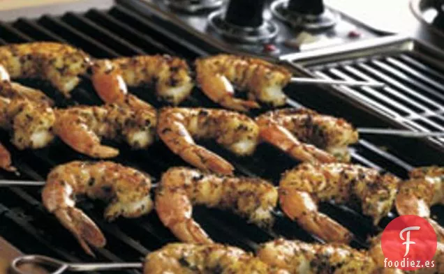 Camarón Jumbo Frotado con Curry y menta