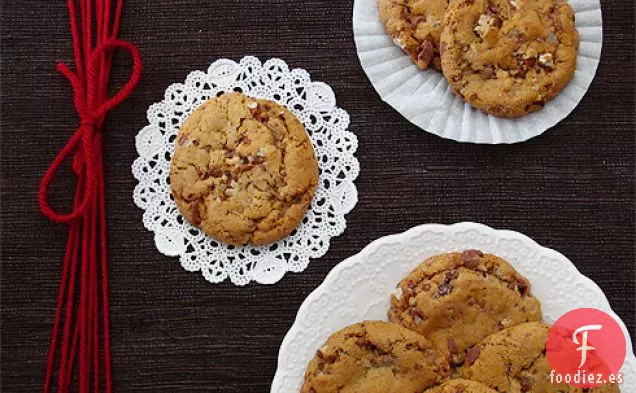 Galletas de Nueces de Caramelo con Crema de Caramelo