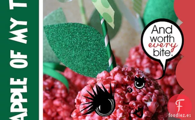 Bolitas de Palomitas de Manzana con Caramelo