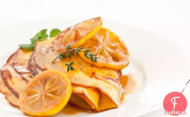 Crepes Con Caramelo De Mantequilla De Limón Y Sal