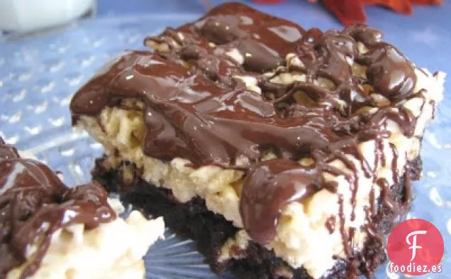 Golosinas Crujientes de Brownie de Caramelo
