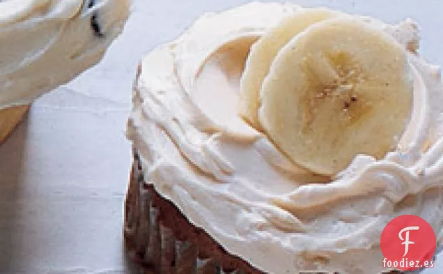 Cupcakes De Plátano Con Crema De Mantequilla De Caramelo