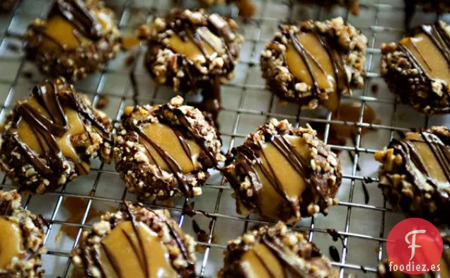 Huellas Dactilares de Nuez de Caramelo de Chocolate