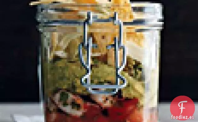 Camarones con Salsa, Aguacate y Papas fritas