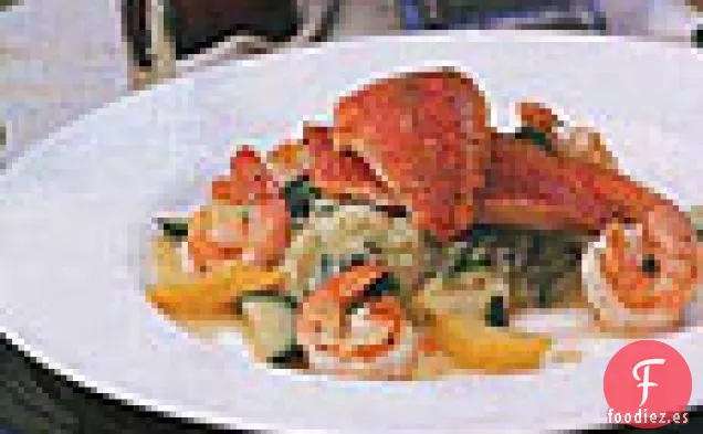 Rouget y Camarones con Salsa de Limón