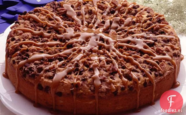 Pastel de Café con Streusel de Chocolate y Caramelo