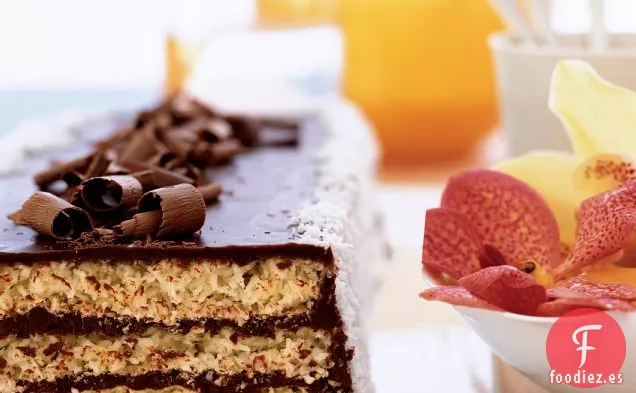 Pastel de Macarrones de Chocolate de Triple Capa