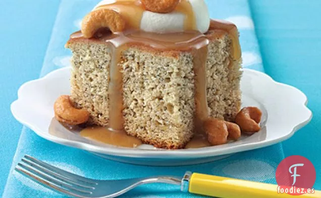 Pastel de Plátano con Mantequilla y Ron