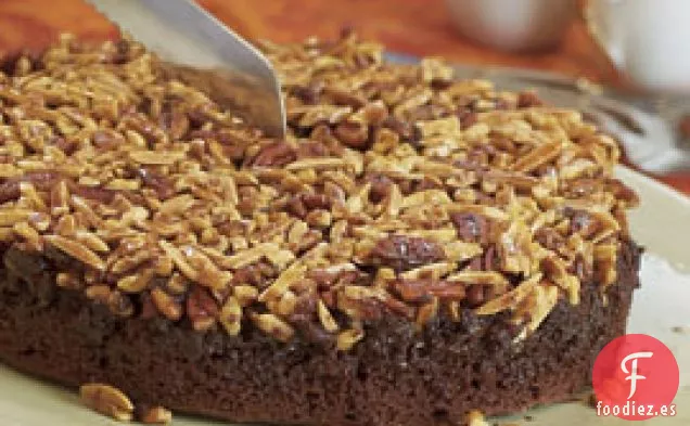 Pastel Invertido de Nueces de Chocolate