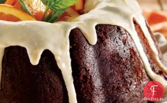 Pastel de Cacao glaseado de Naranja