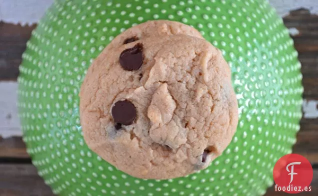 Galletas de Mezcla de Pastel con Chispas de Chocolate y Mantequilla de Maní
