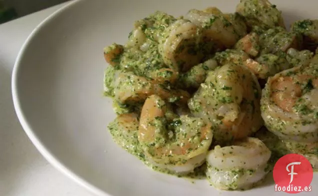 Camarones Al Romero Con Pesto De Menta