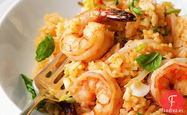 Risotto de Camarones con Chile y Coco
