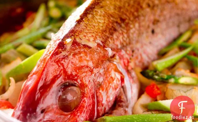 Pargo Asado Con Verduras De Primavera