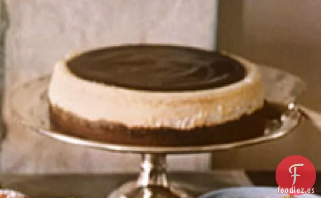 Tarta De Queso De Vainilla Con Glaseado De Chocolate