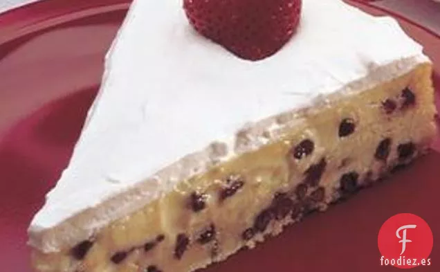 Tarta de Queso con Chispas de Chocolate y Fresa