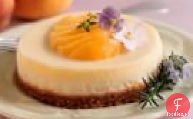 Pasteles De Queso Crème Fraîche Con Melocotones Freestone