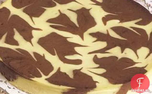 Tarta de Queso con Remolino de Chocolate