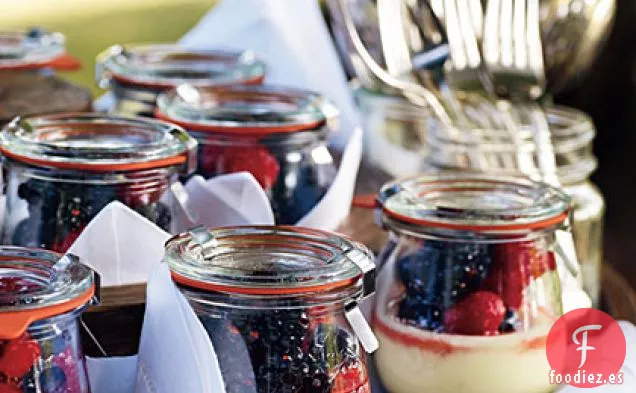 Pasteles de Queso de Cabra con Bayas de Verano