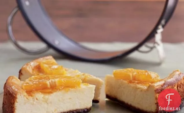 Tarta de Queso Glaseada de Naranja con Corteza de Jengibre