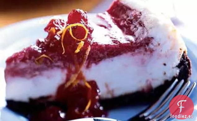 Tarta de Queso de Arándanos Arremolinados