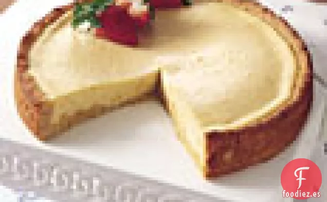 Tarta de Queso con Limón y Ron con Compota de Fresa