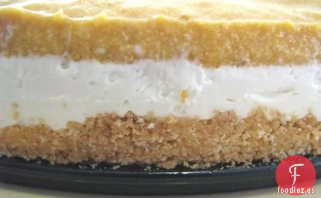 Pastel De Queso En Capas De Calabaza Con Corteza De Galleta De Jengibre Y Limón