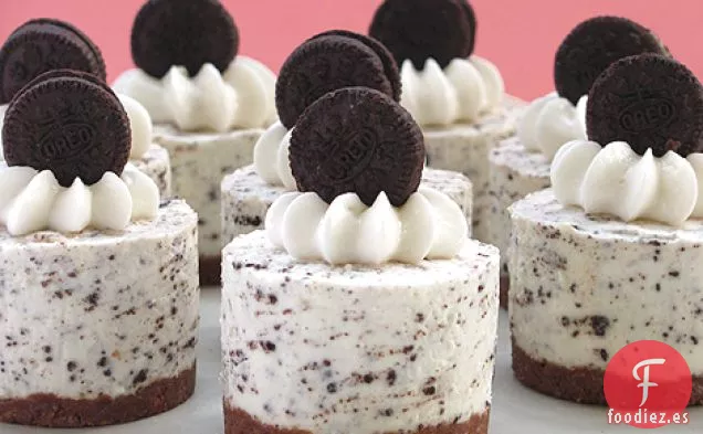 Tarta De Queso Sin hornear Y Galletas Oreo Y Crema